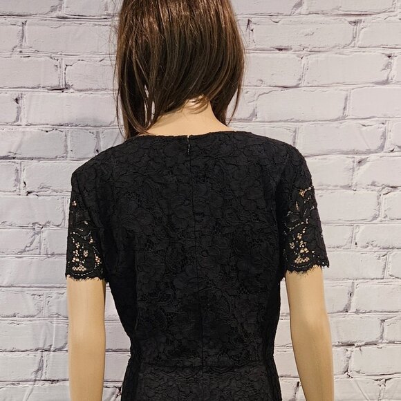 NWT!! DKNY, Stunning black short sleeve lace sheath dress - Picture 14 of 16